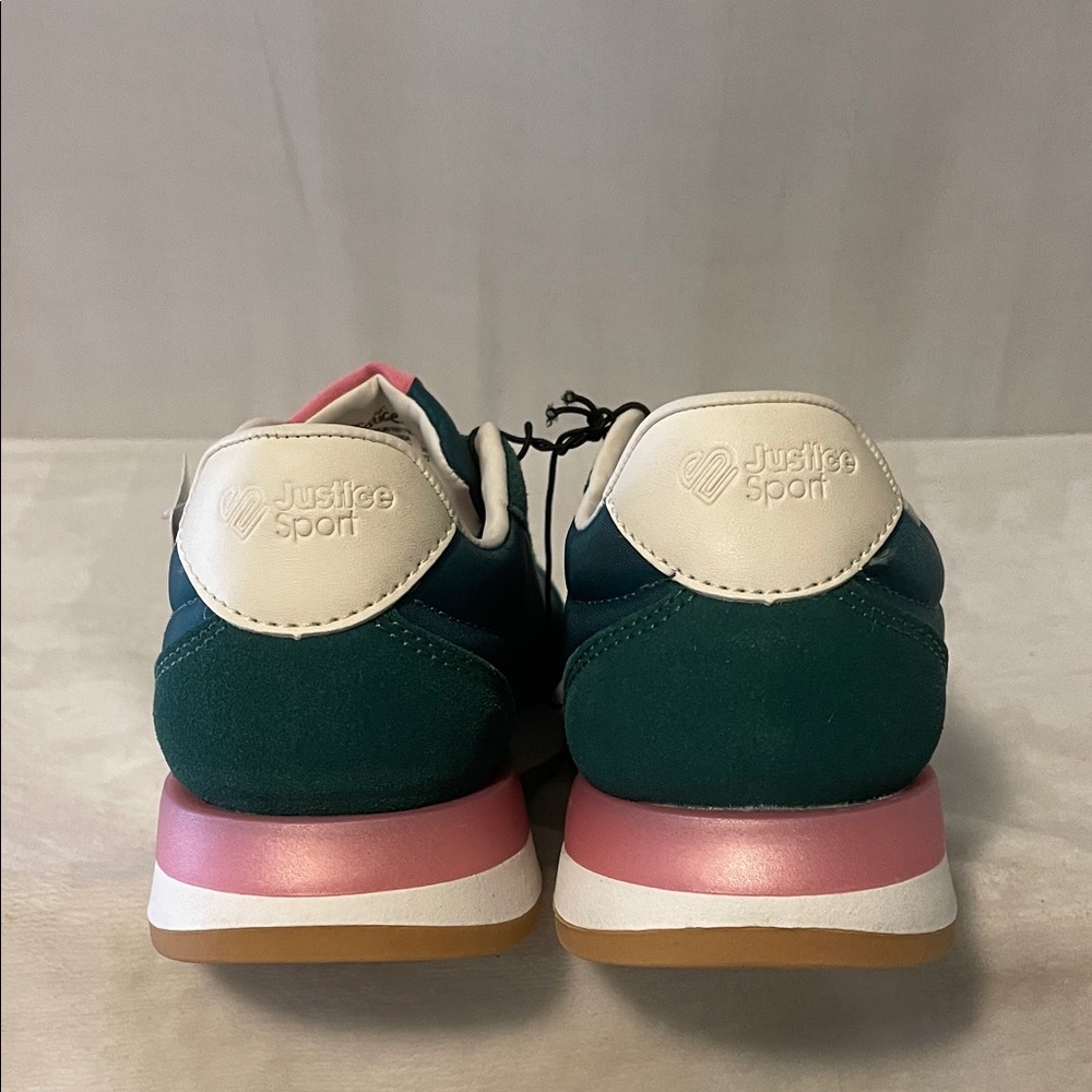 NEW Justice Green Sneakers with Silver Star - Picture 5 of 16